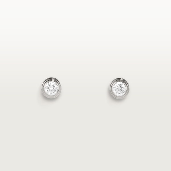 Pendientes Cartier d'Amour tamaño mediano Oro blanco, diamantes