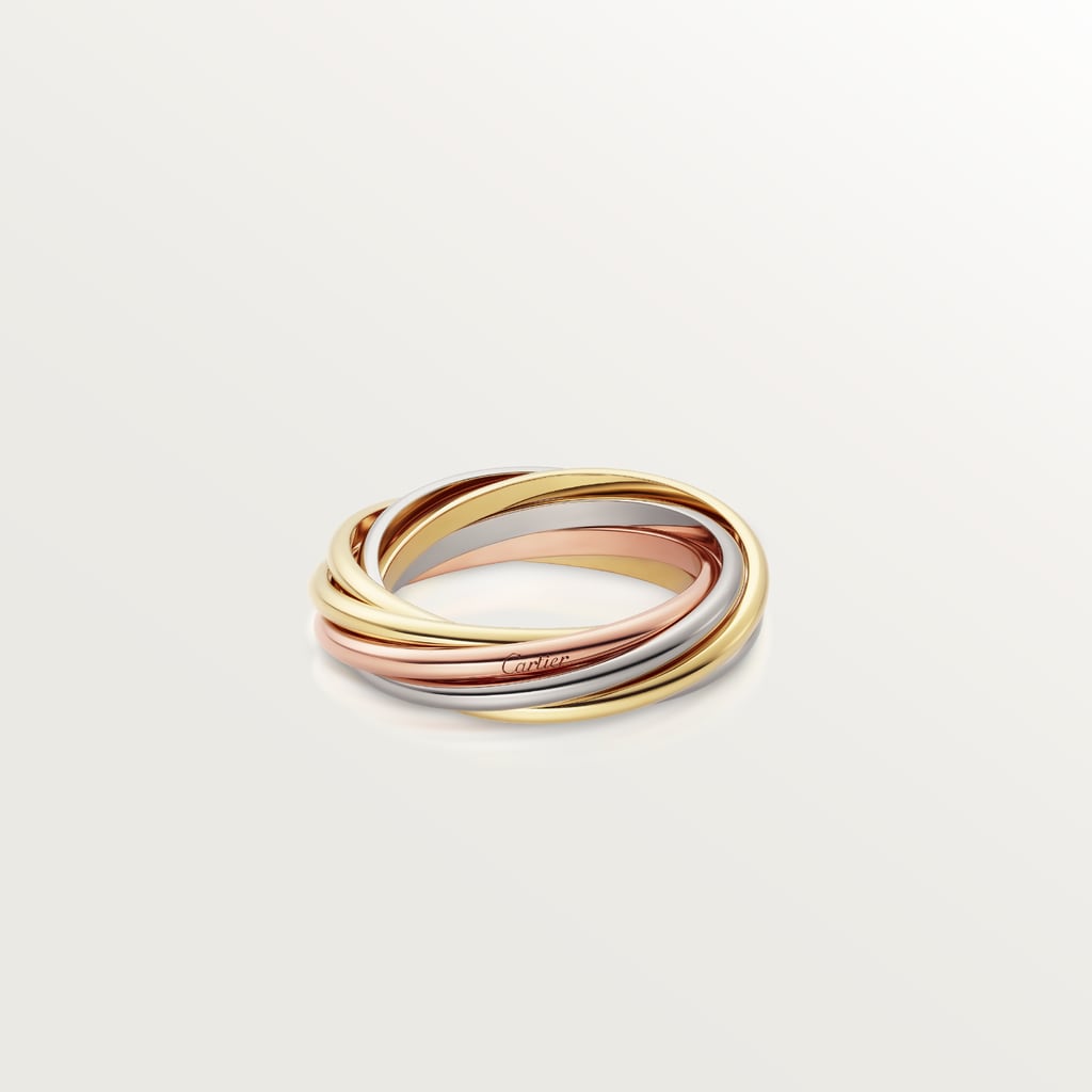 Trinity ring, seven rows White gold, yellow gold, rose gold