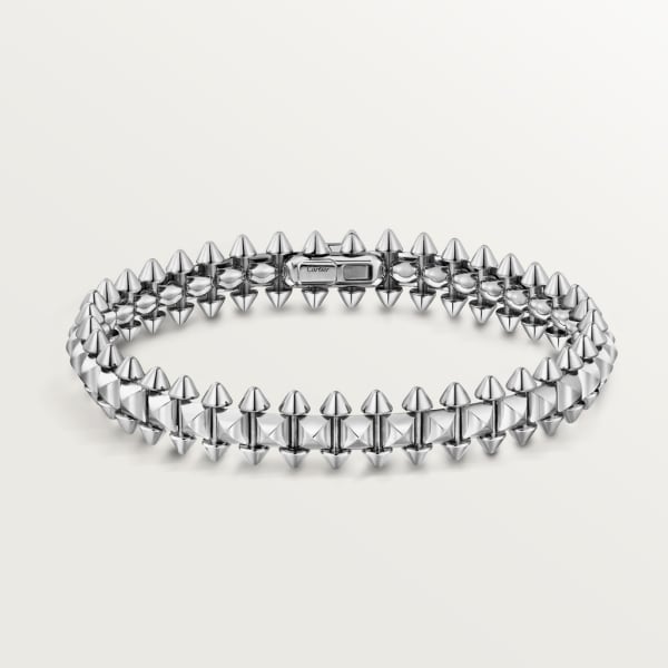 Clash de Cartier bracelet, flexible, medium model Rhodium-finish white gold