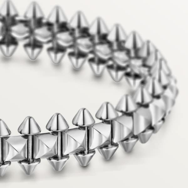 Clash de Cartier bracelet, flexible, medium model Rhodium-finish white gold