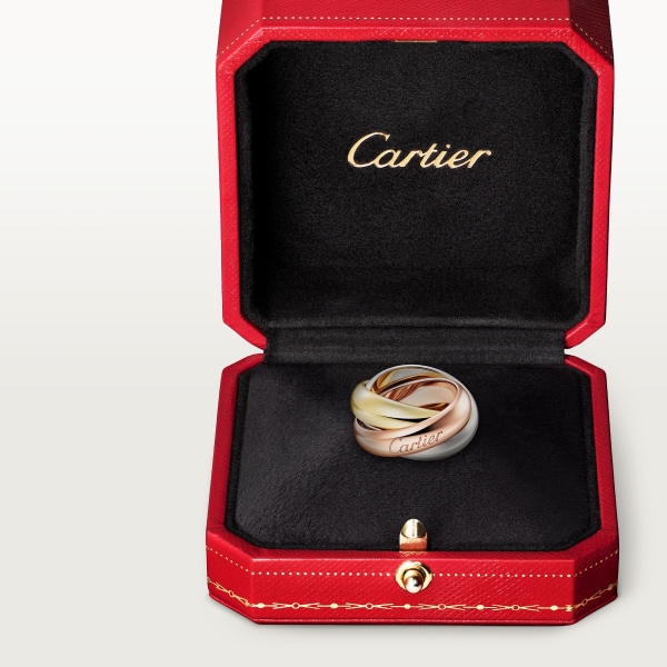 Anillo Trinity, tamaño extragrande Oro blanco, oro amarillo, oro rosa