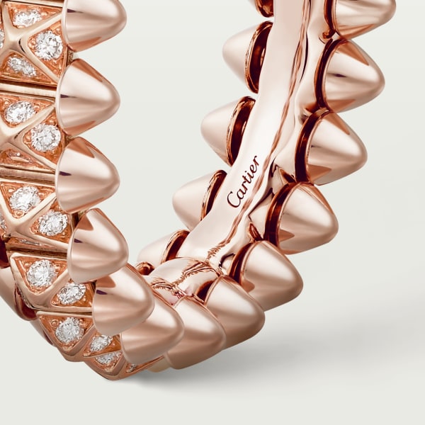 Anillo Clash de Cartier, tamaño pequeño, pavé Oro rosa, diamantes