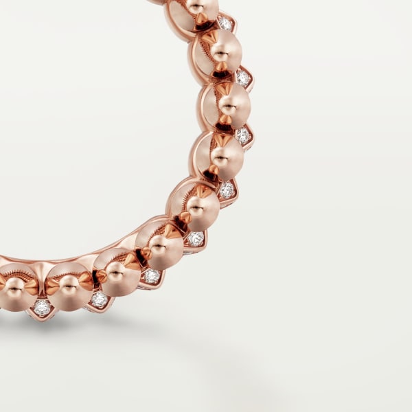 Anillo Clash de Cartier, tamaño pequeño, pavé Oro rosa, diamantes